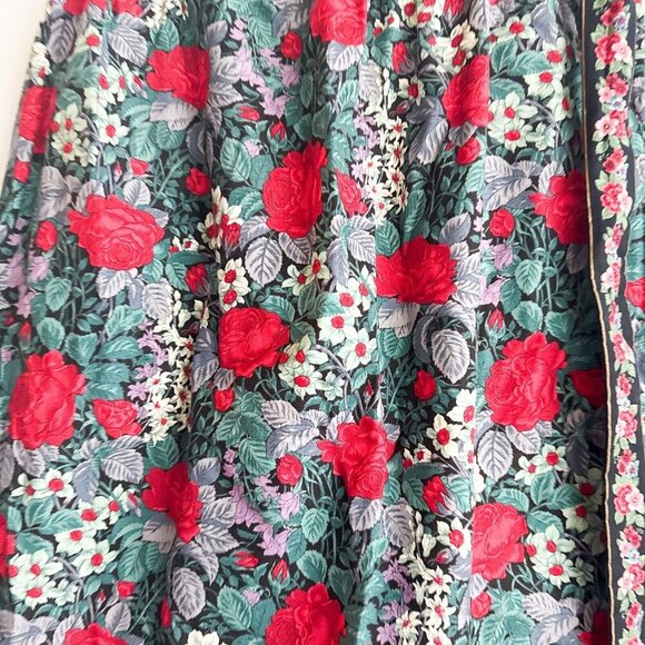 Suttles and Seawinds Reversible Wrap Skirt Floral L - Picture 7 of 10